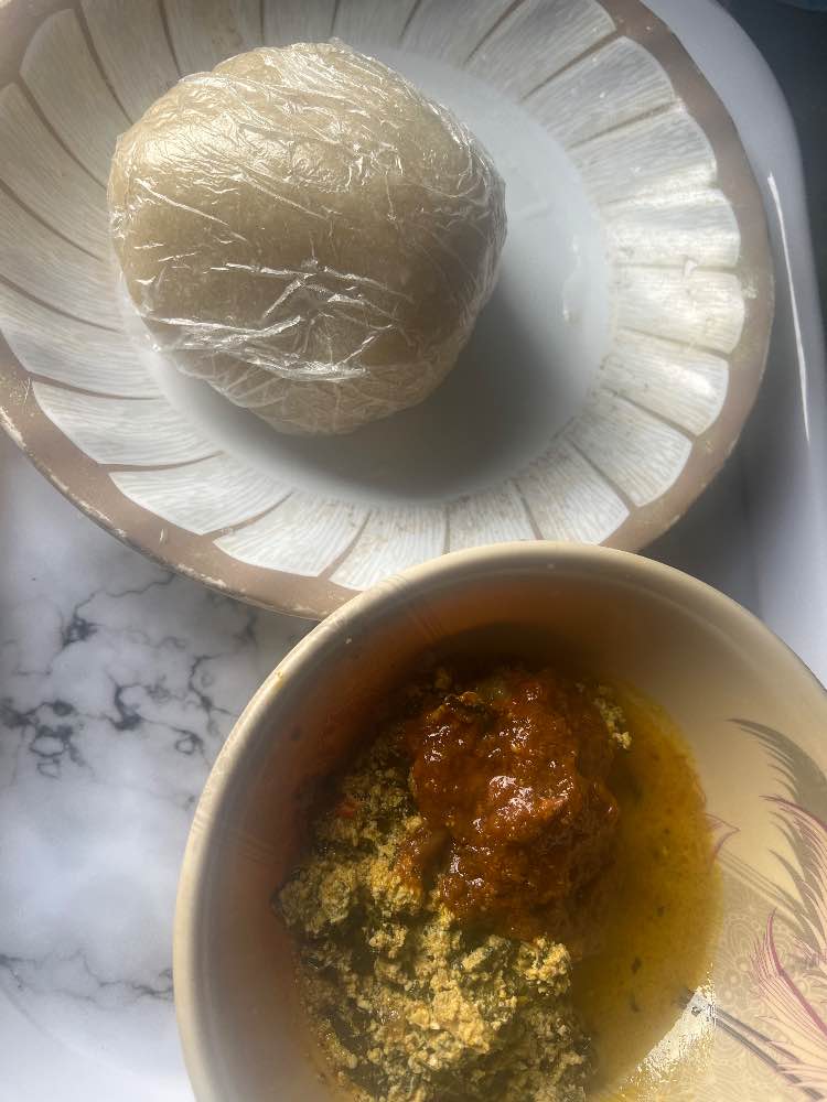 Eba and egusi soup image - mobifoods