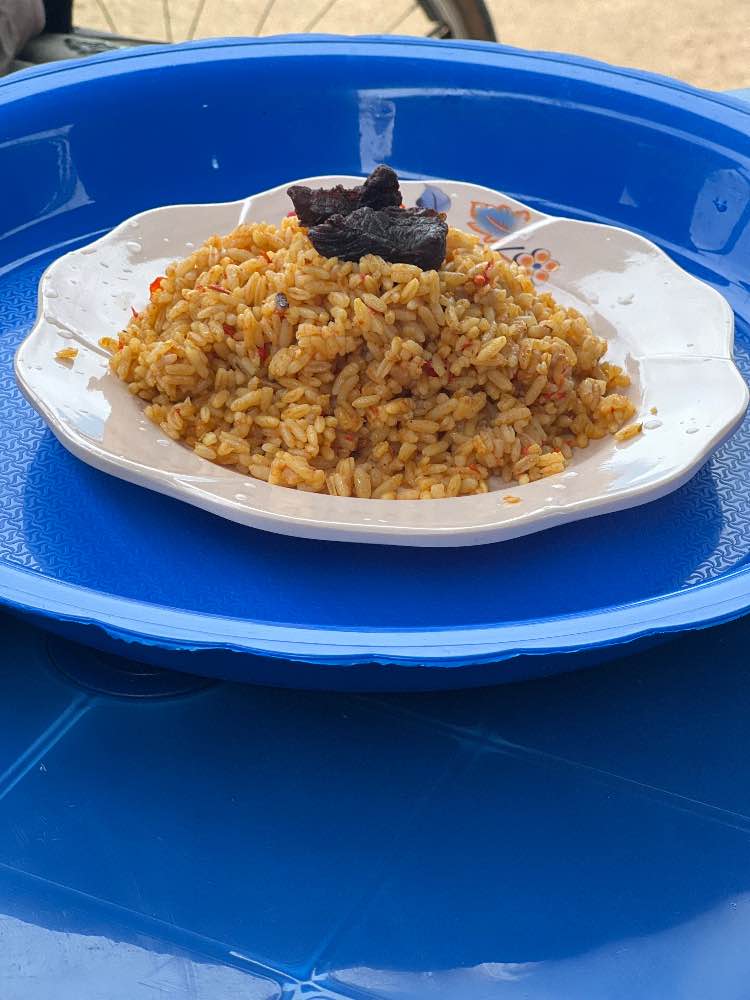 Jellof Rice with meats image - mobifoods
