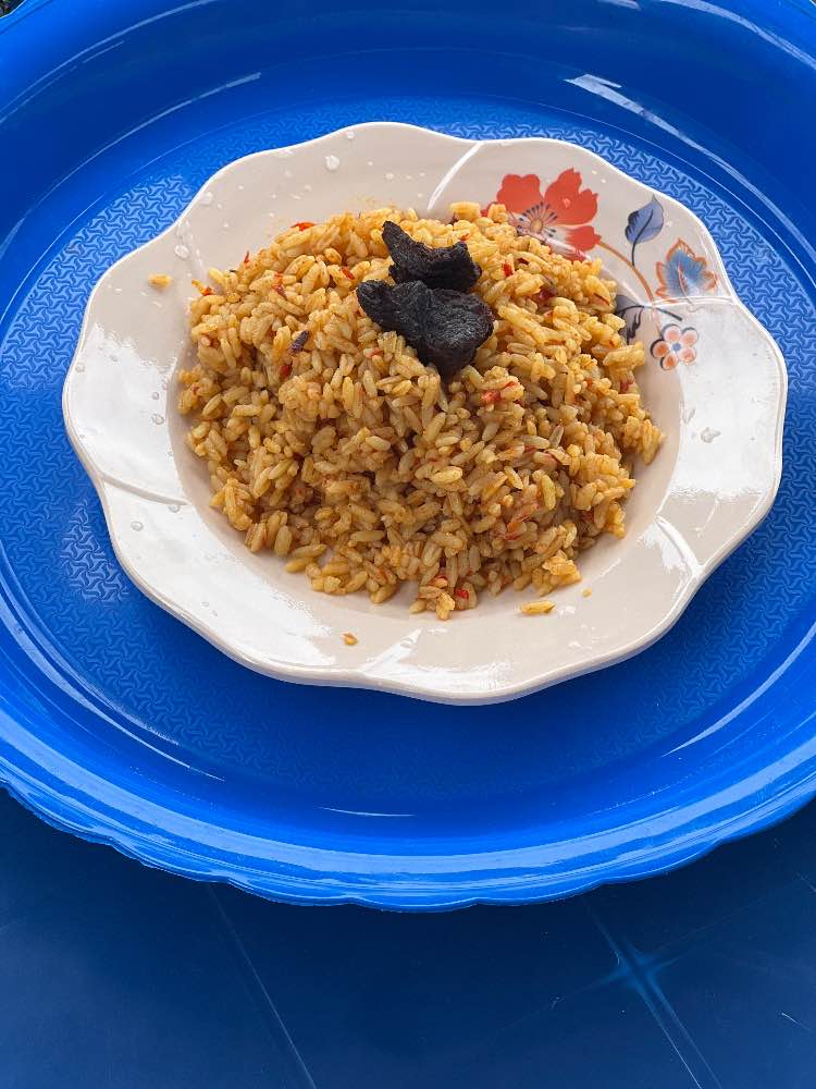 Jellof Rice with meats image - mobifoods